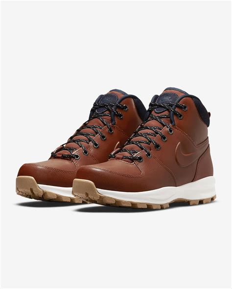 kleur bruin nike manoa leather men's boots|nike manoa lace up boot.